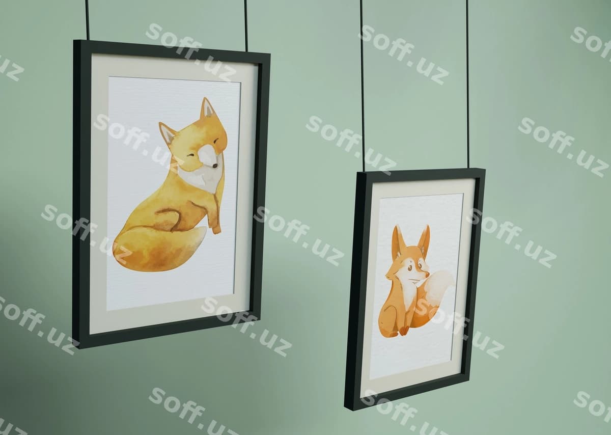 Tulki bilan asib turgan ramkalar chizadi. | Frames hanging with fox draw