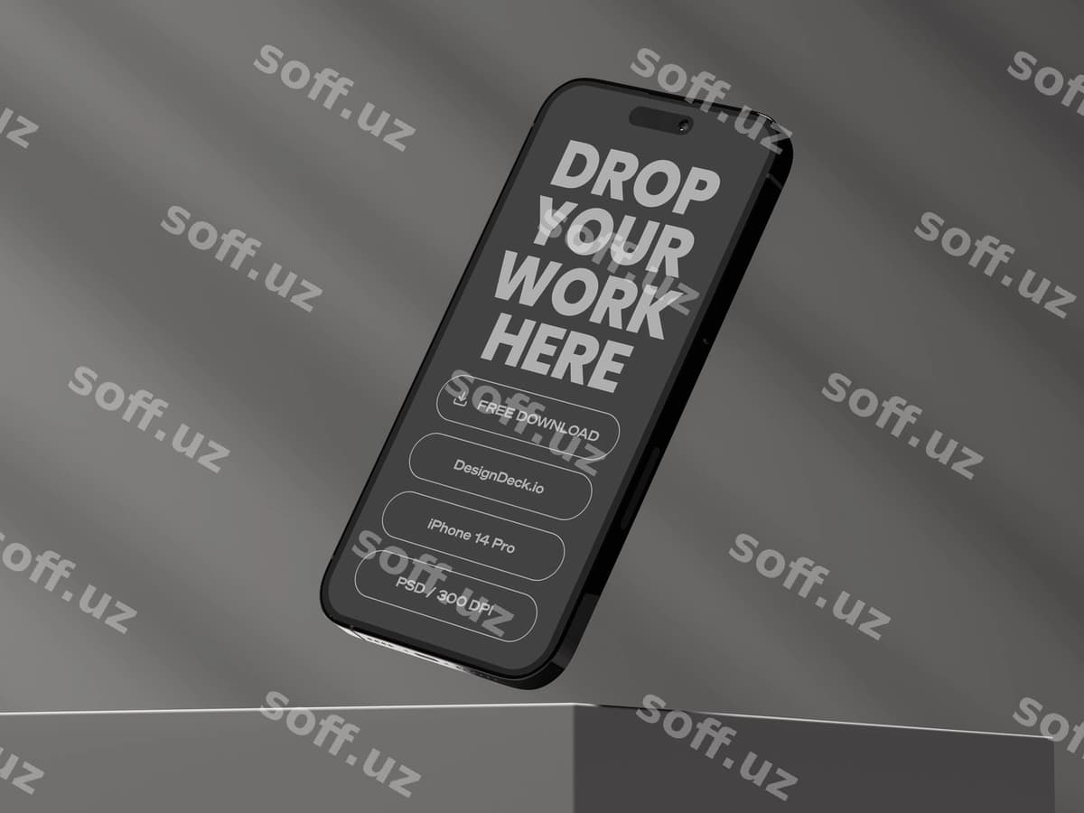 Bepul iPhone 14 pro maketi | Free iphone 14 pro mockup