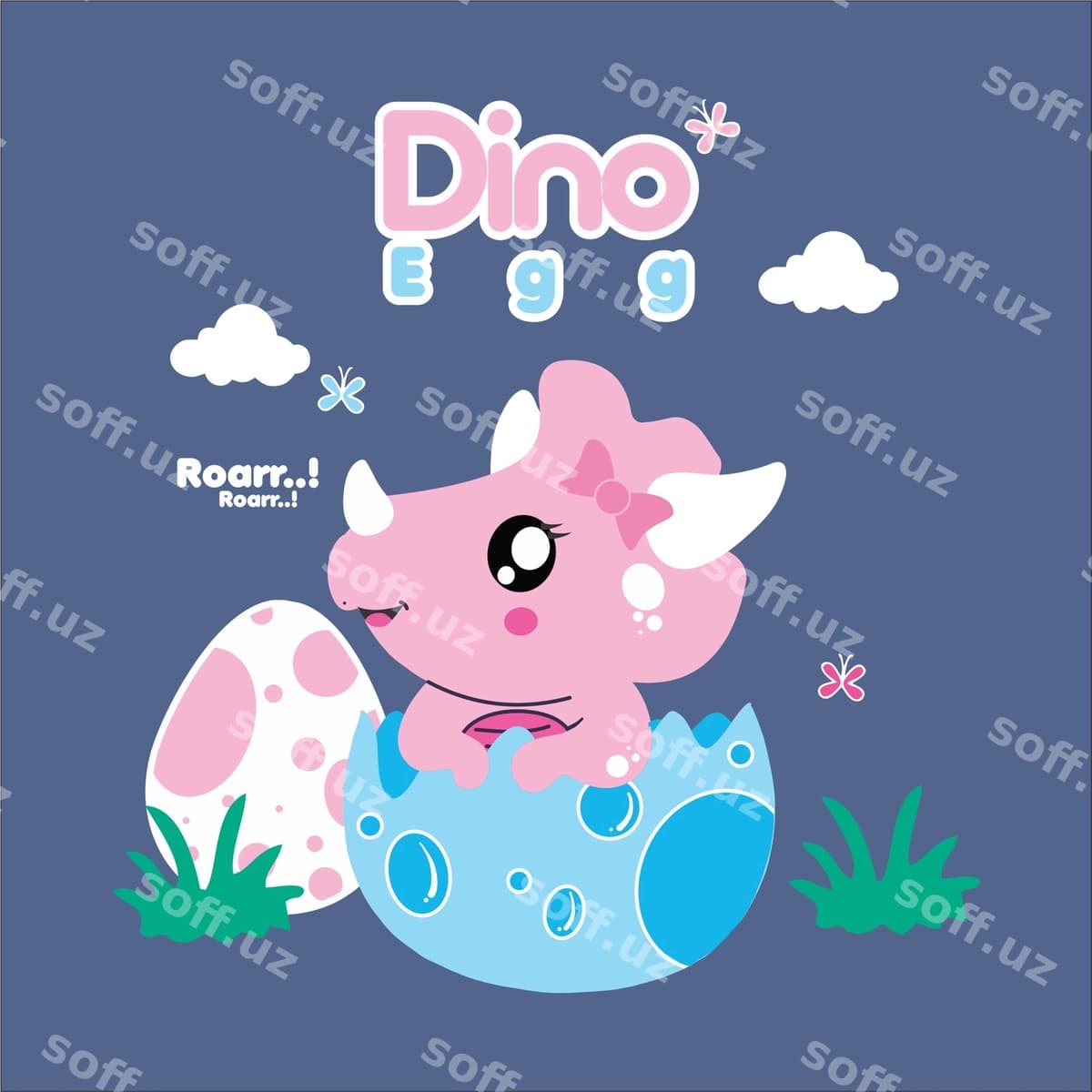 Bepul shablon dizayni dino tuxumi | Free template design dino egg