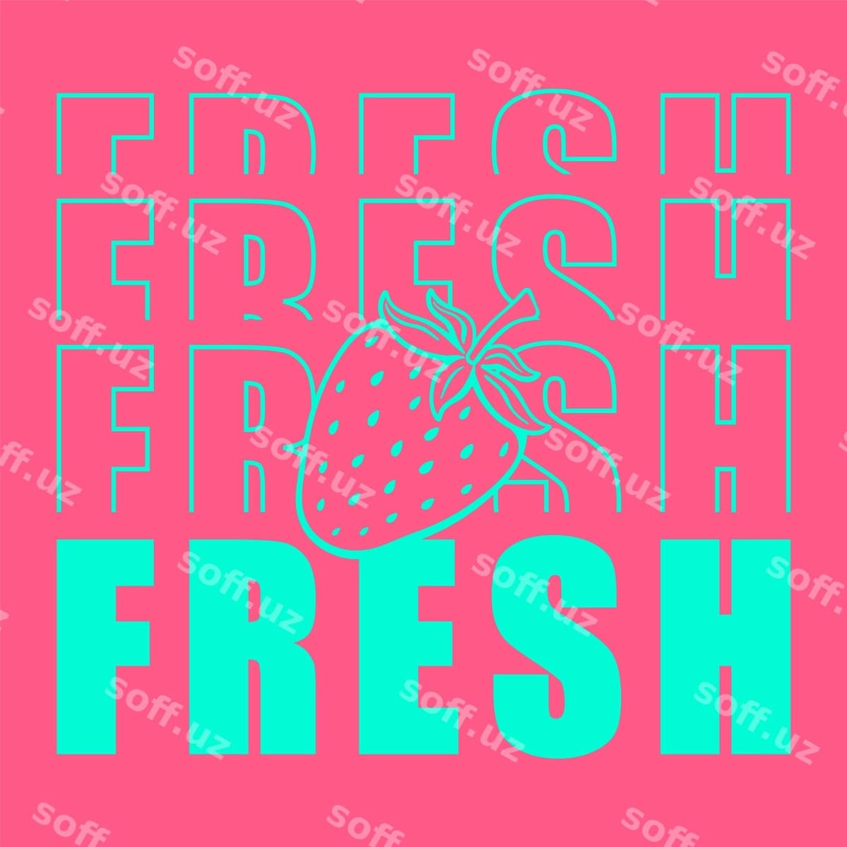 Yangi slovan bosish choo-choo | Fresh slogan print strawberry