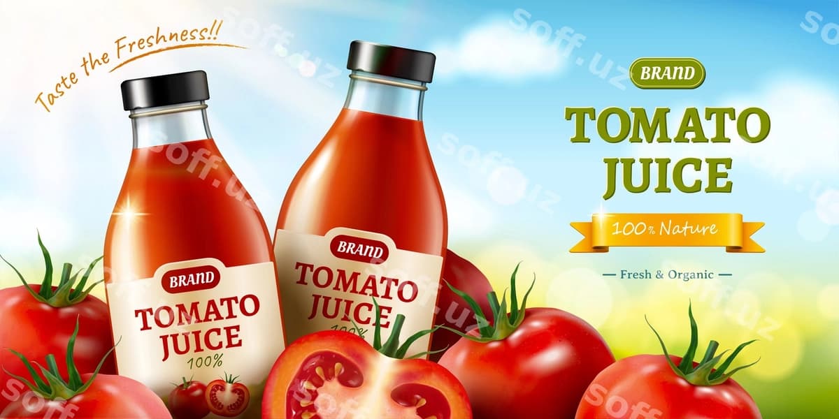Yangi pomidor suvi reklamalari | Fresh tomato juice ads