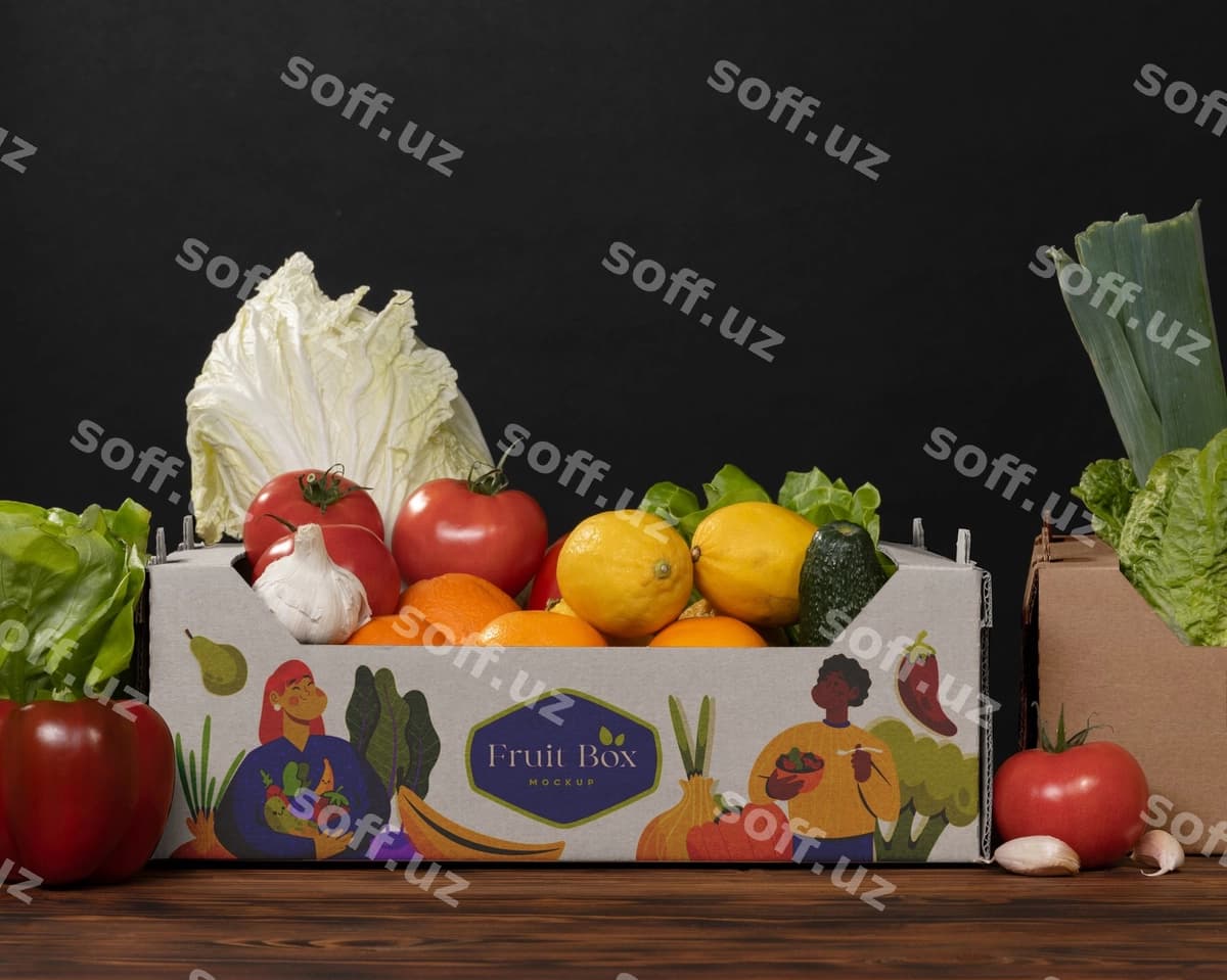 Yangi ovqatlar karton qutisi | Fresh vegetables carton box