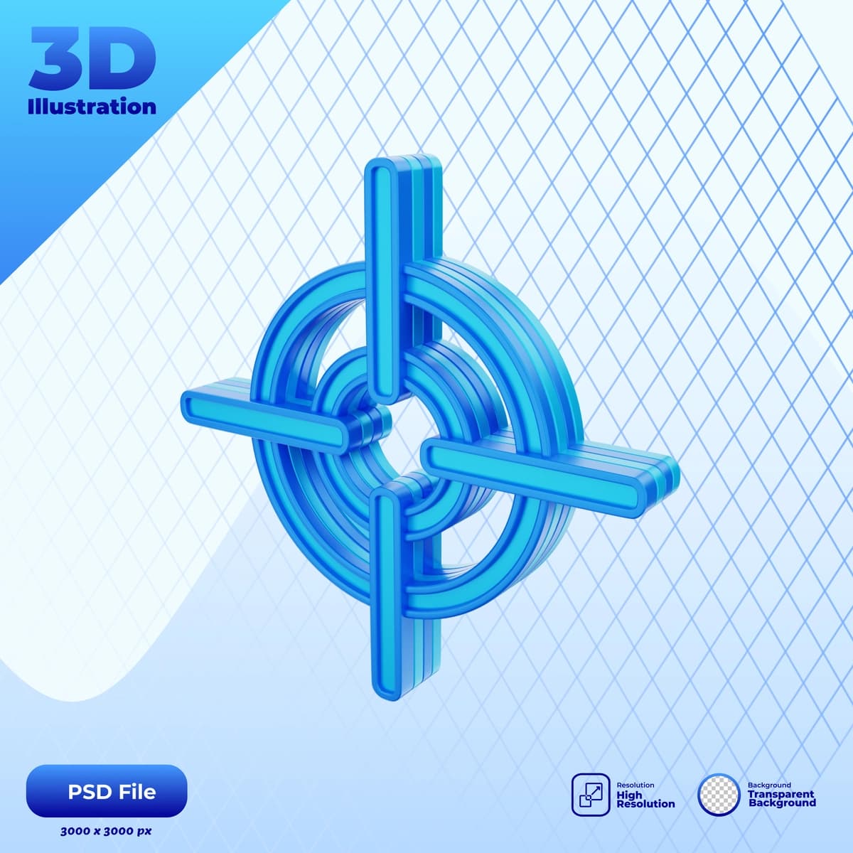 3D nishon belgisi tasviri | 3d target icon illustration