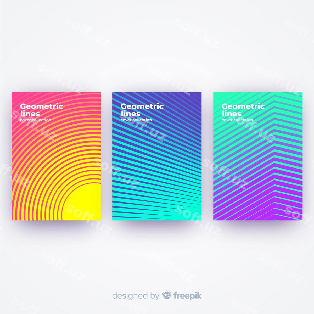 Geometrik chiziqlar to'plami | Geometric lines cover collection