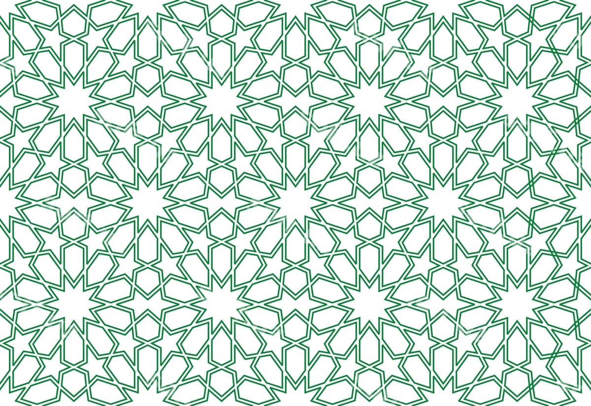 Geometrik yulduz naqshli yashil | Geometric star pattern green