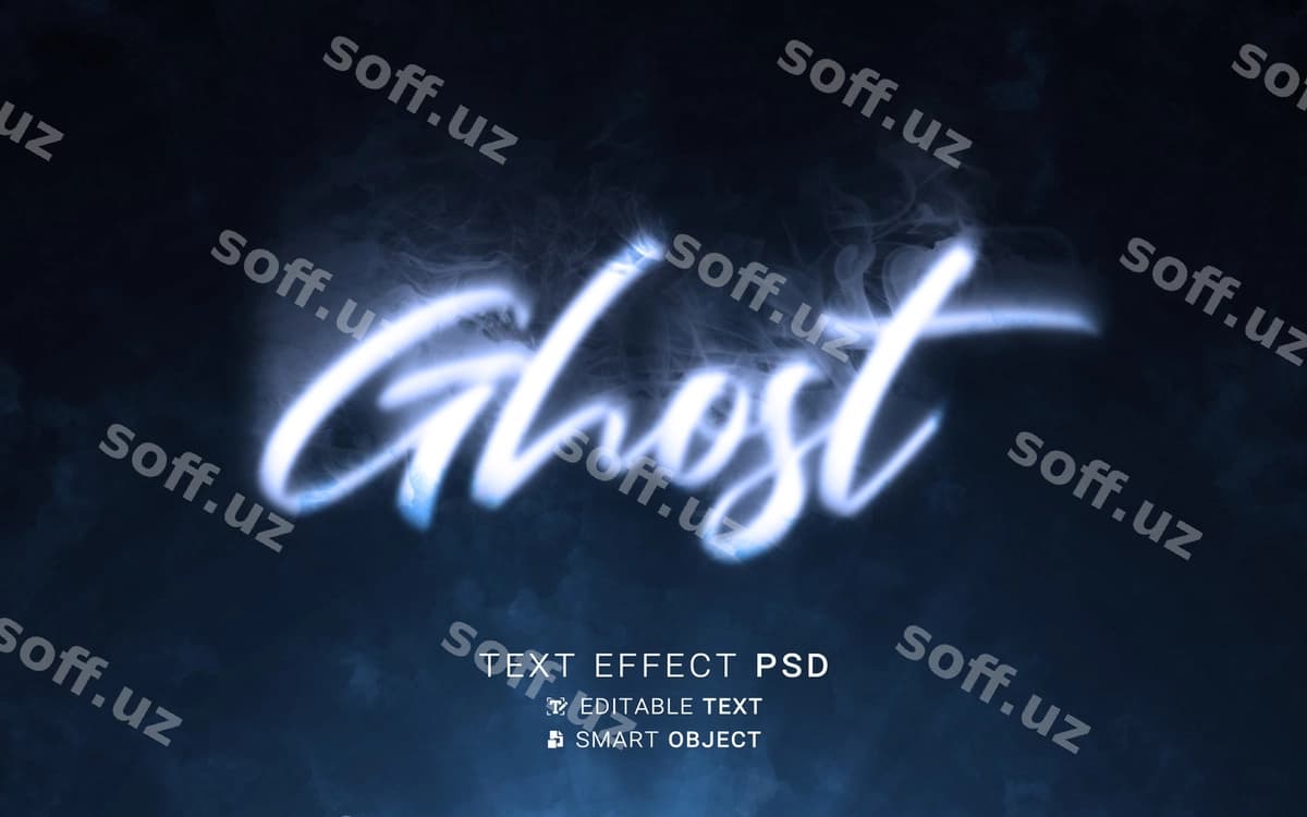 Arvoh matn effekti yozish | Ghost text effect writing