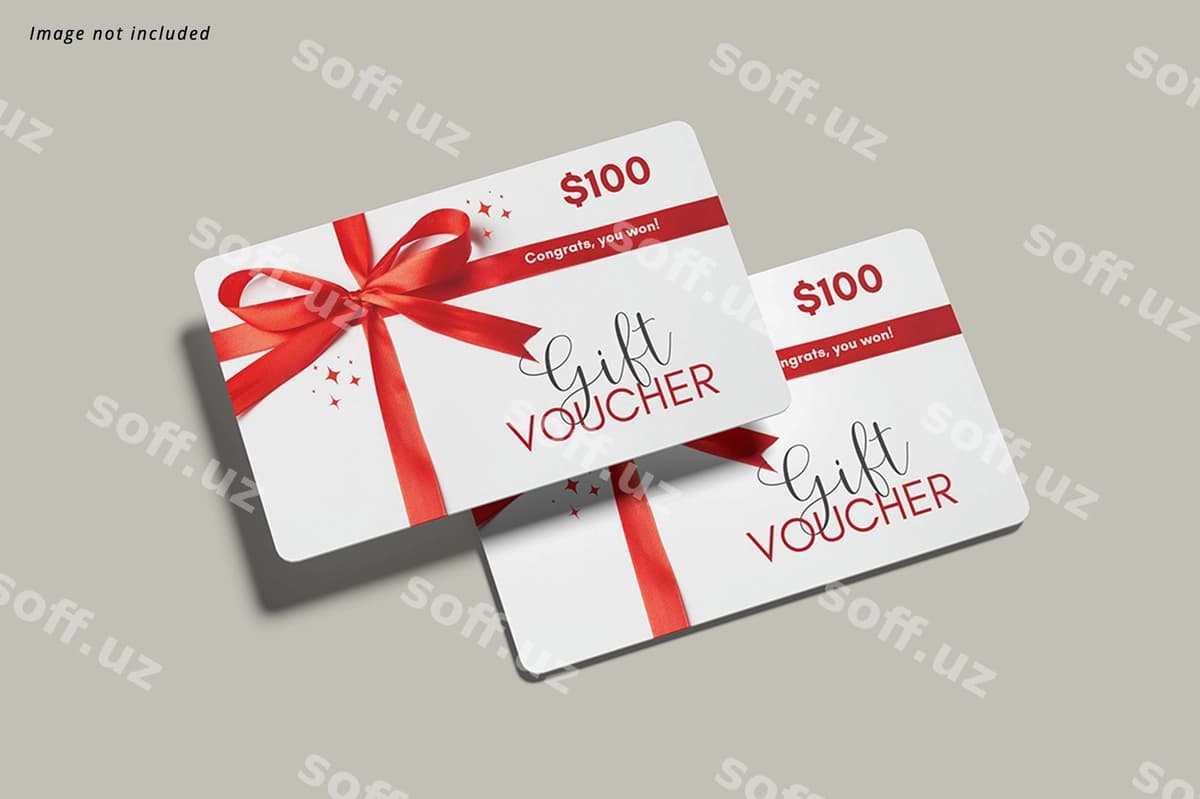 Sovg'a kartasi maketi | Gift card mockup