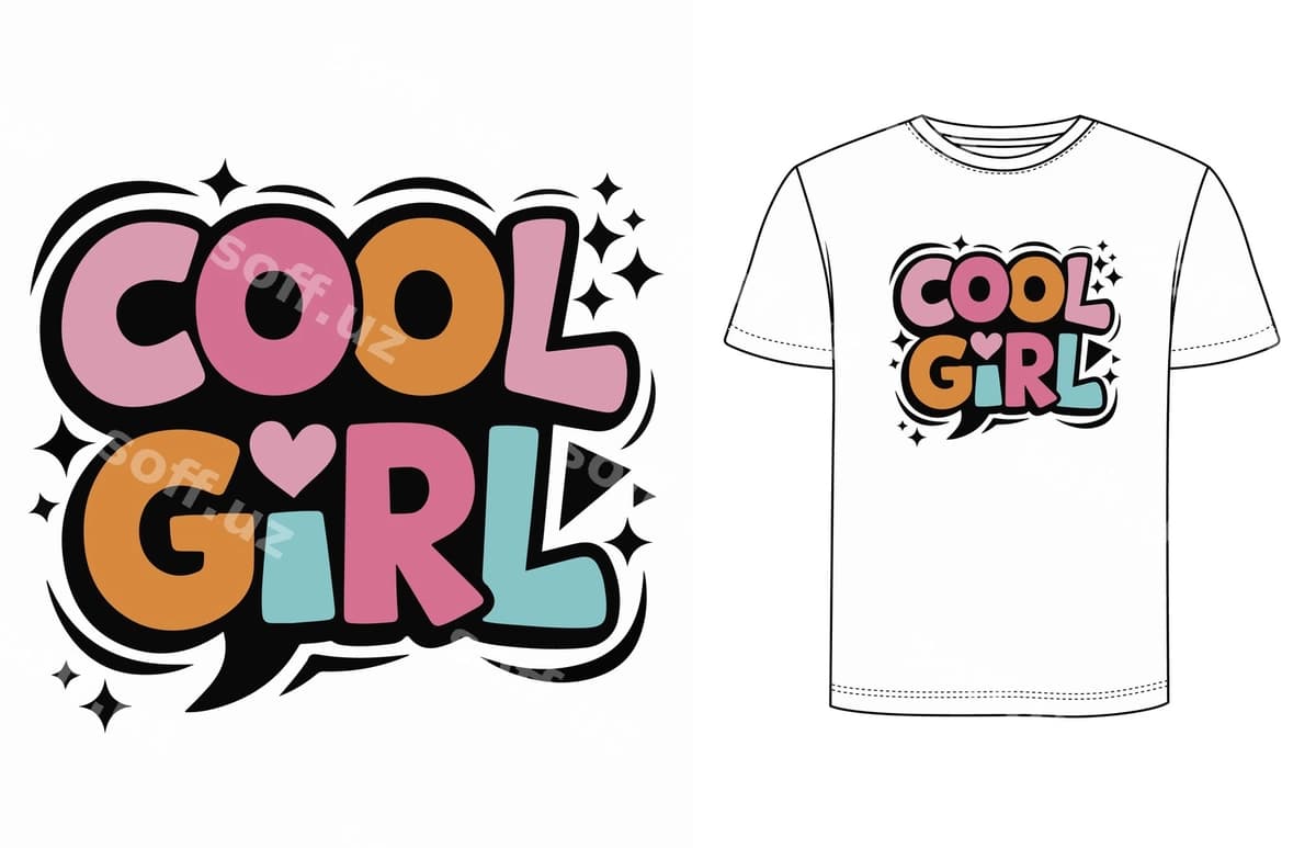 Qizlarcha T-shirt dizayni | Girly t shirt design