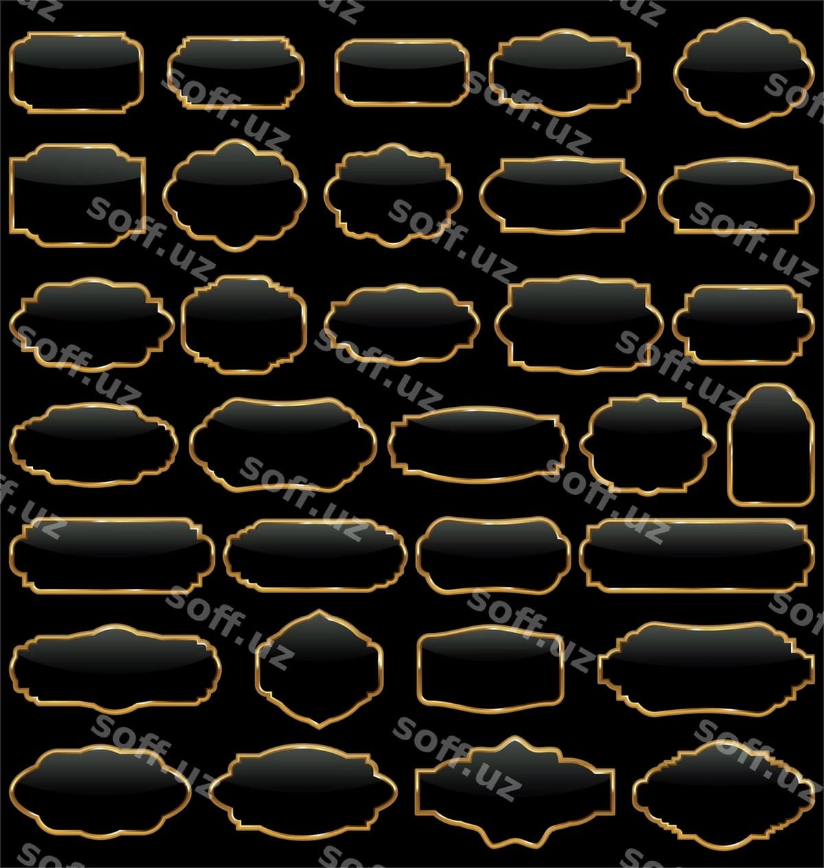 Oltin qora ramkalar kolleksiya | Gold black frames collection