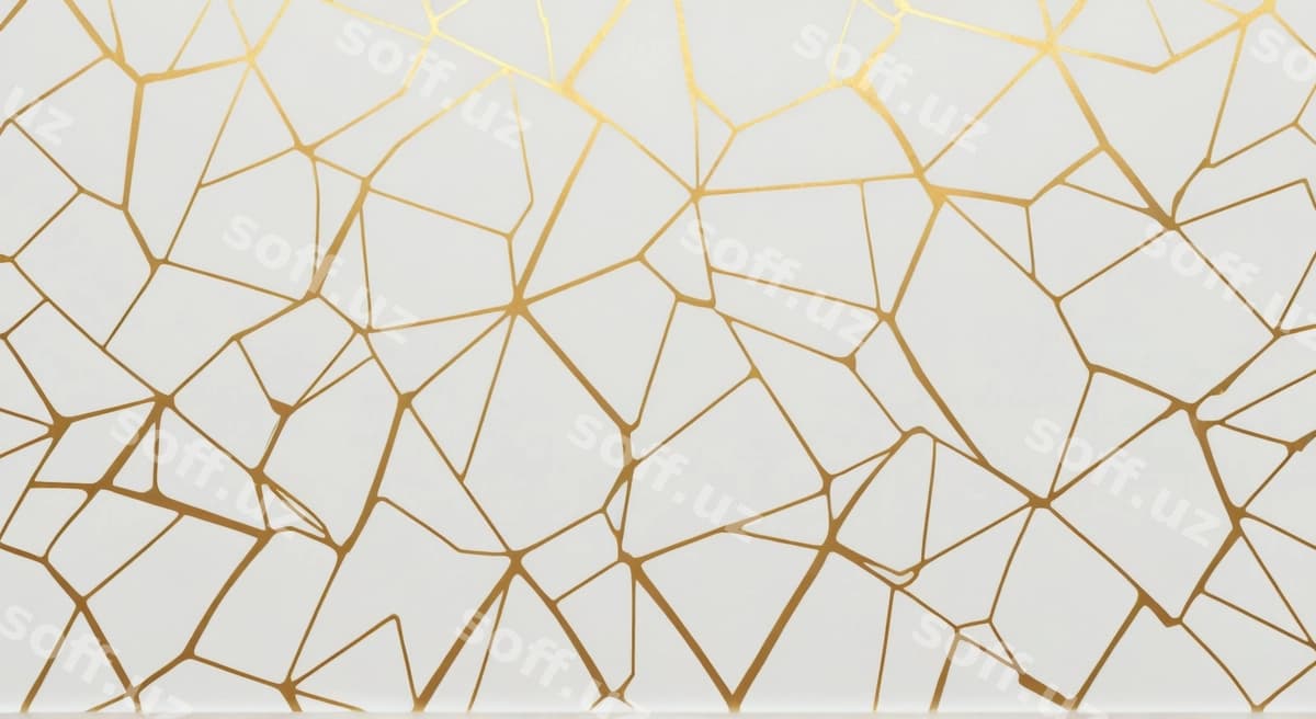Oltin barg naqshli oq fon | Gold leaf pattern white background