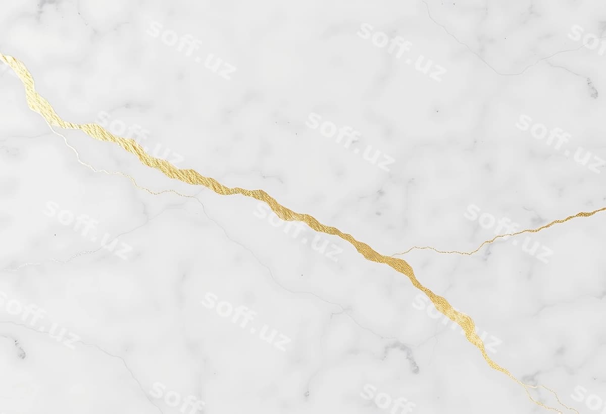 Oltin chiziq marmur stol usti | Gold line marble counter top