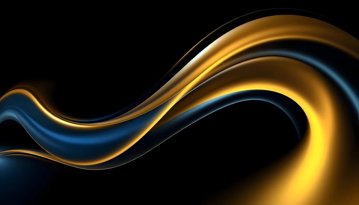 Oltin ko'k mavhum to'lqin | Golden blue abstract wave