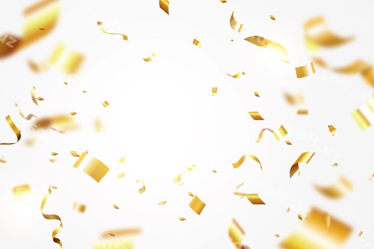 Oltin konfetti vzrivi orqa fonda | Golden confetti explosion background