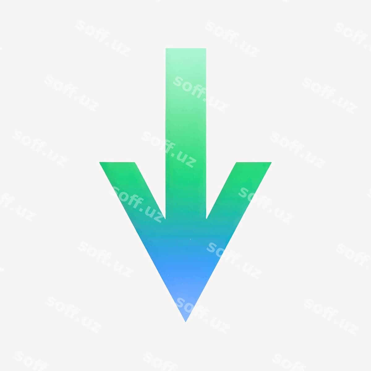 Gradient o'q pastga yo'naluvchi | Gradient arrow pointing downward