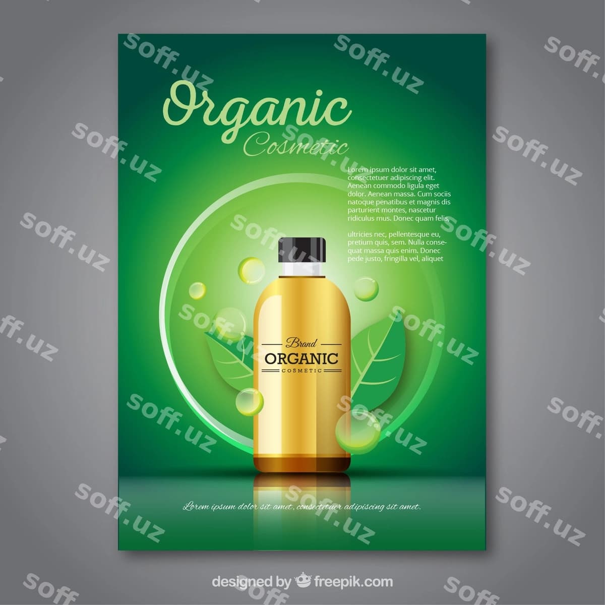 Yashil broshyura organik kosmetik | Green brochure organic cosmetic