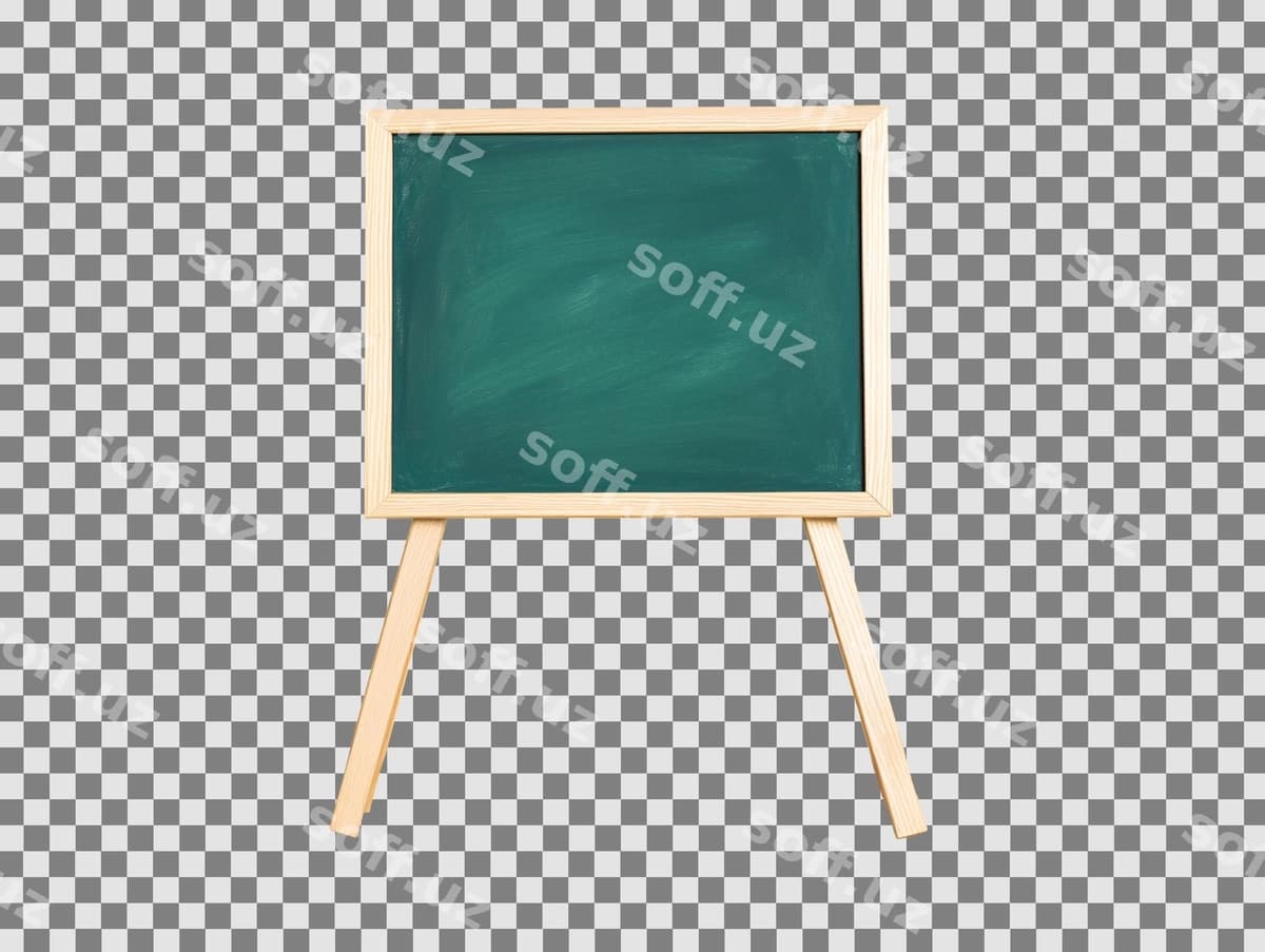 Yog'och oyoqli yashil doska | Green chalkboard with wooden legs