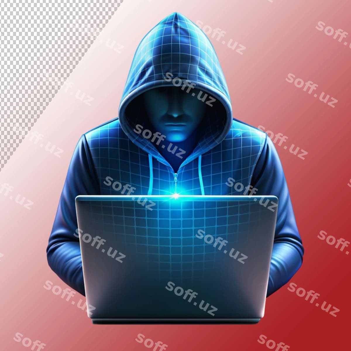 Hacker neon yorug'lik shaffof fon | Hacker neon light transparent background