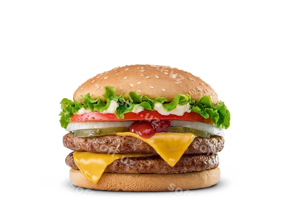 Gamburger davrang oq qora fona | Hamburger isolated white
