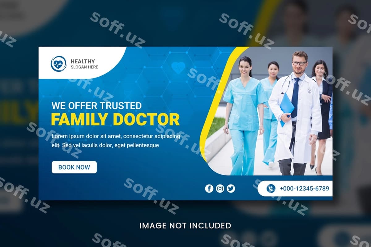 Sog'liqni saqlash tibbiy kompaniyasi banneri | Health care medical company banner