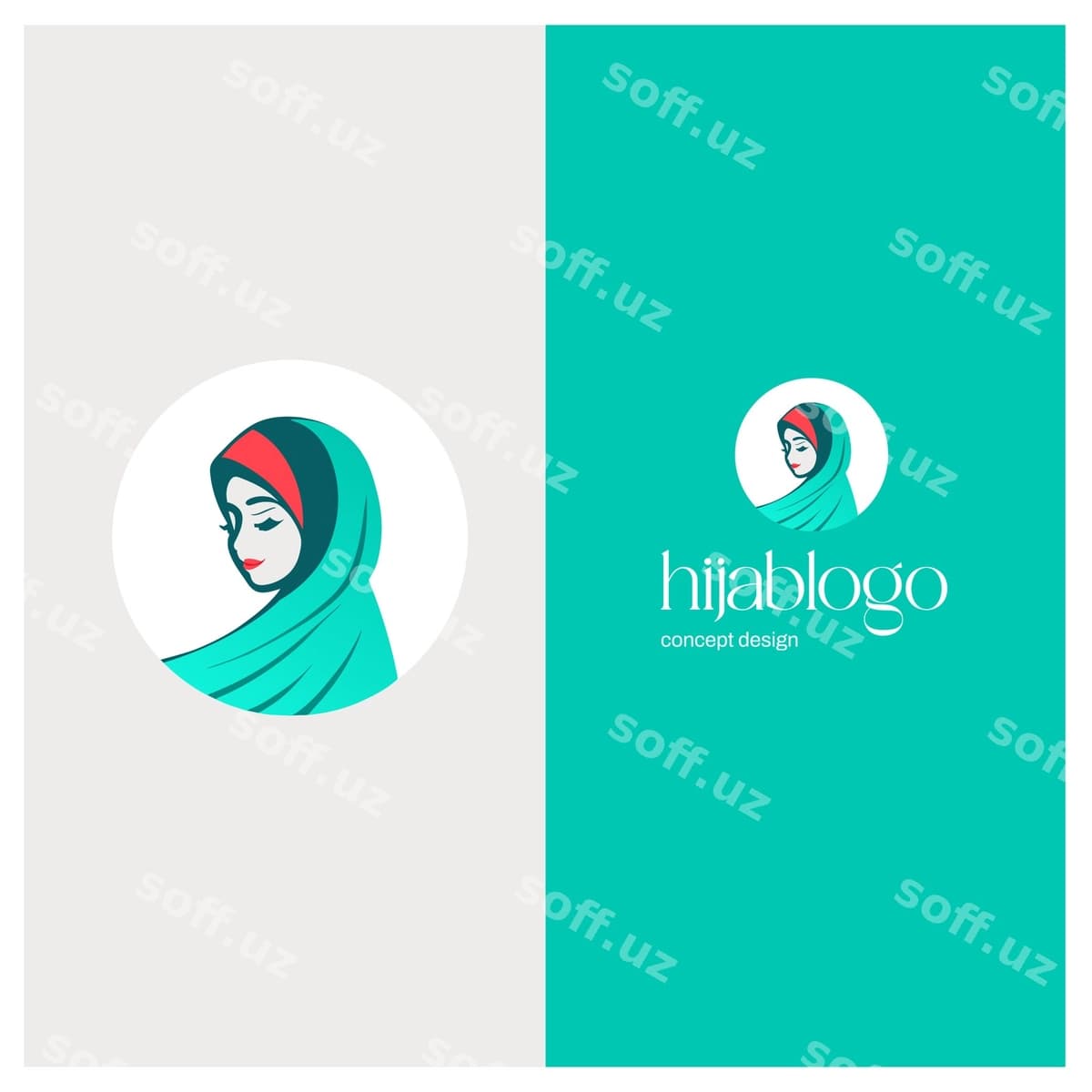 Hijab logotipi shabloni dizayni | Hijab logo template design