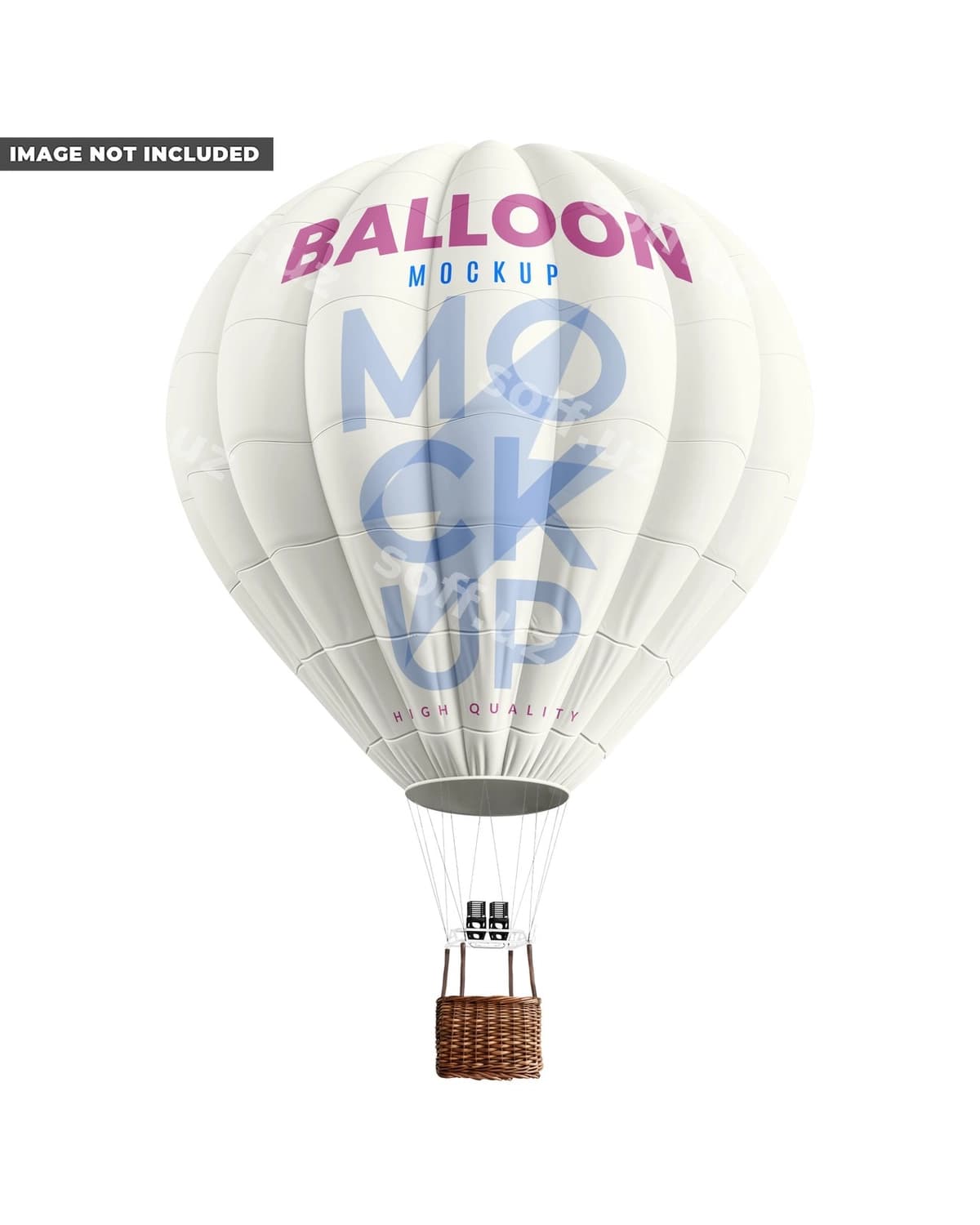 Issiq hava sharqi modeli | Hot air balloon mockup