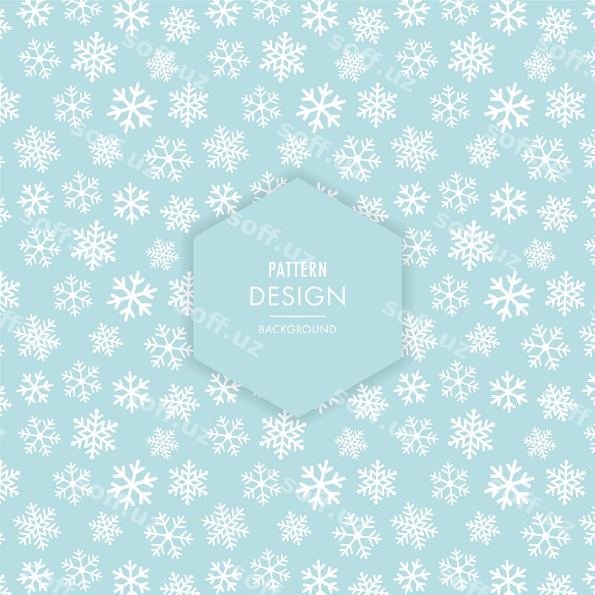 Buz qor shirintar naqshli orqa fon | Ice snowflakes pattern background