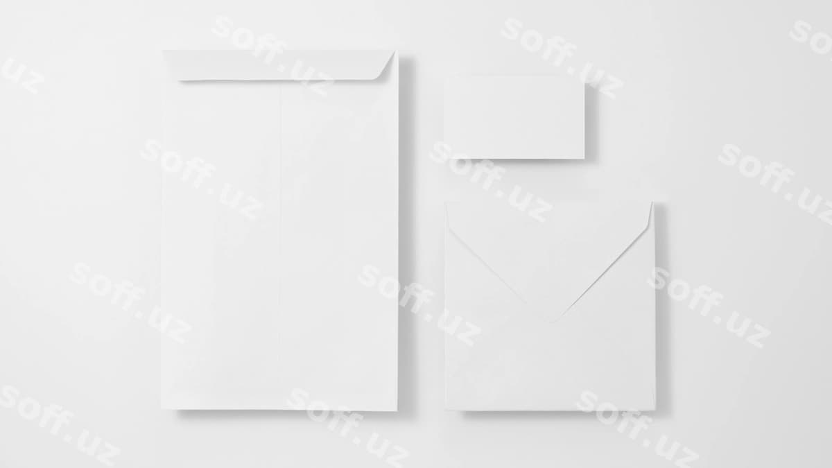 Soyuq ko'k qozoncha namunasi | Icy blue stationery mockup