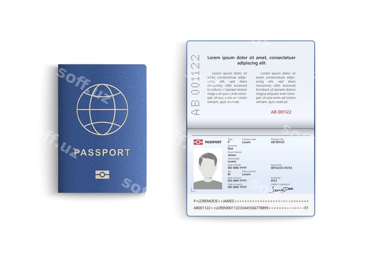 Izolyatsiya qilingan shaxsiy guvohnoma oq | Identity card isolated white