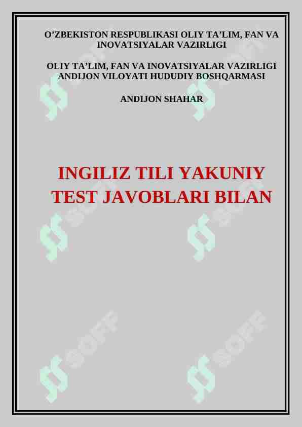 ingiliz tili test