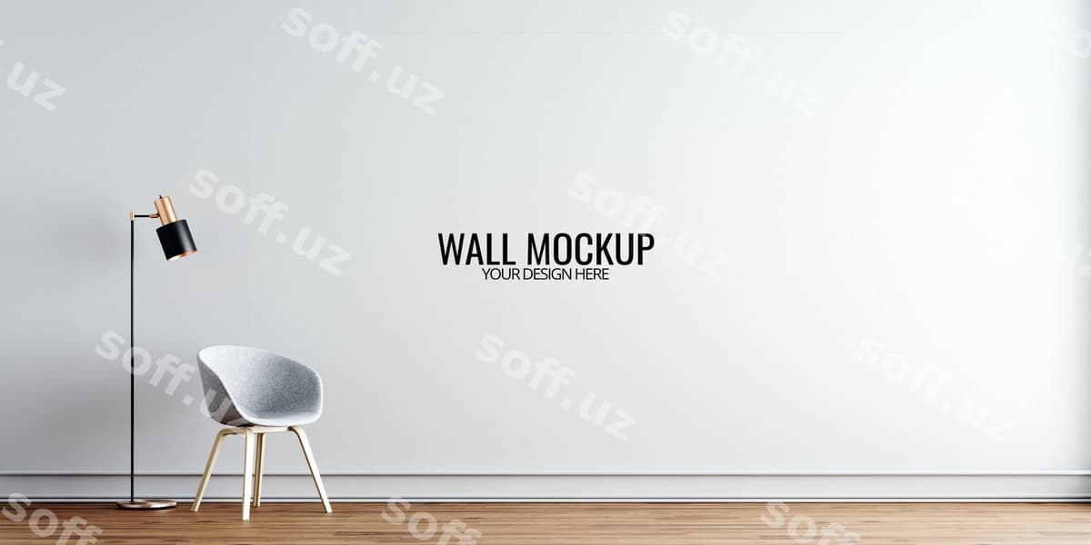 Ichki devor paskiri namunasi | Interior wallpaper mockup