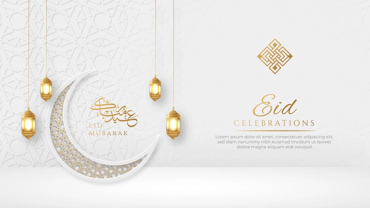 Hayit bayramingiz muborak arabcha nafis hashamatli bezakli islomiy fon bilan | Happy eid arabic elegant luxury ornamental islamic background with