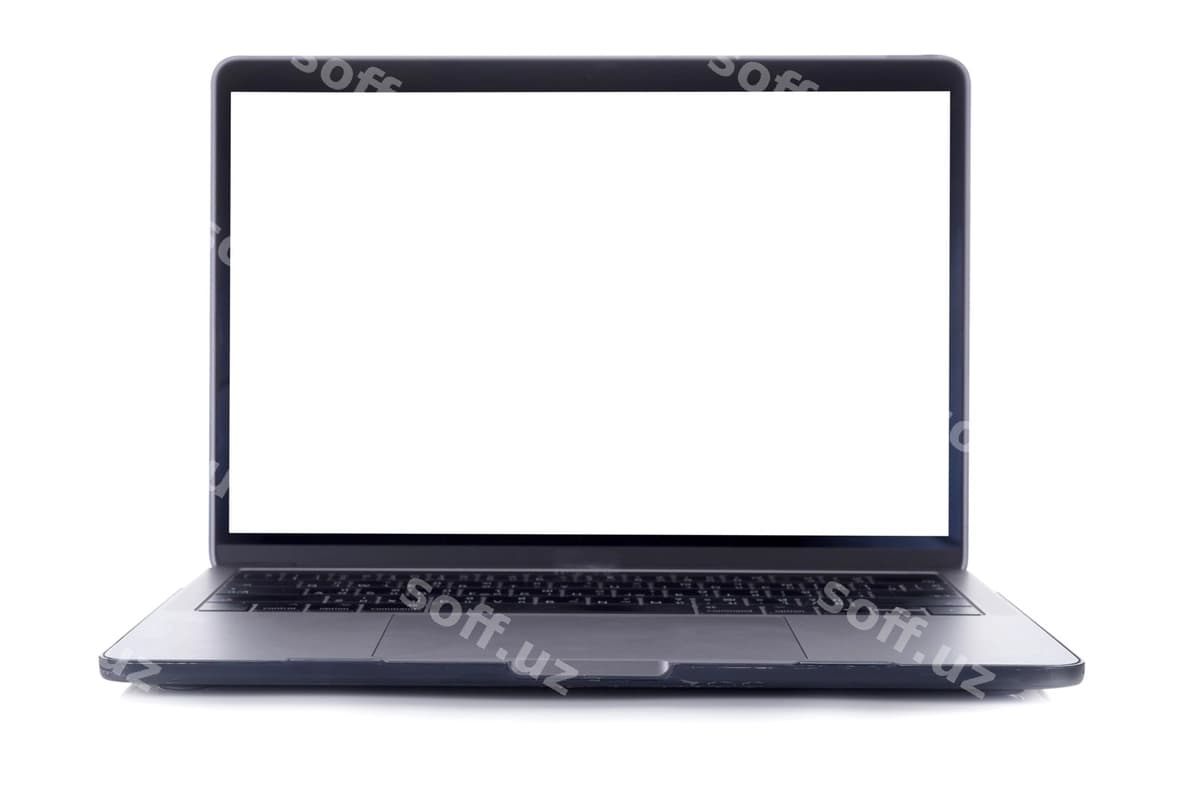 Ajraltirilgan noutbuk bo'sh joy bilan | Isolated laptop with empty space