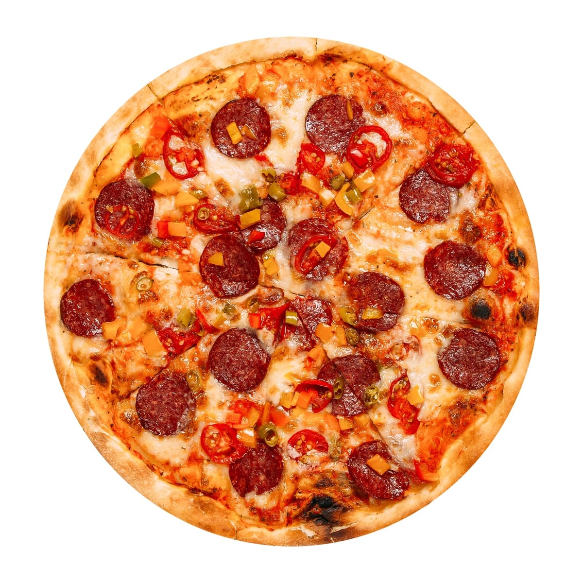 Chorizo ​​jalapeno bilan izolyatsiya qilingan meksikalik pitsa | Isolated mexican pizza with chorizo jalapeno