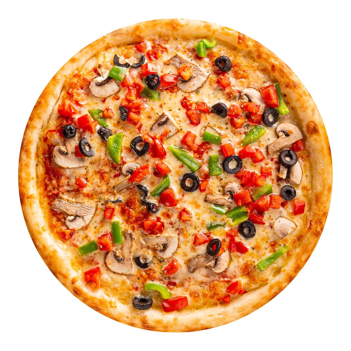 Qo'ziqorinli zaytunli izolyatsiya qilingan pizza | Isolated pizza with mushrooms olives