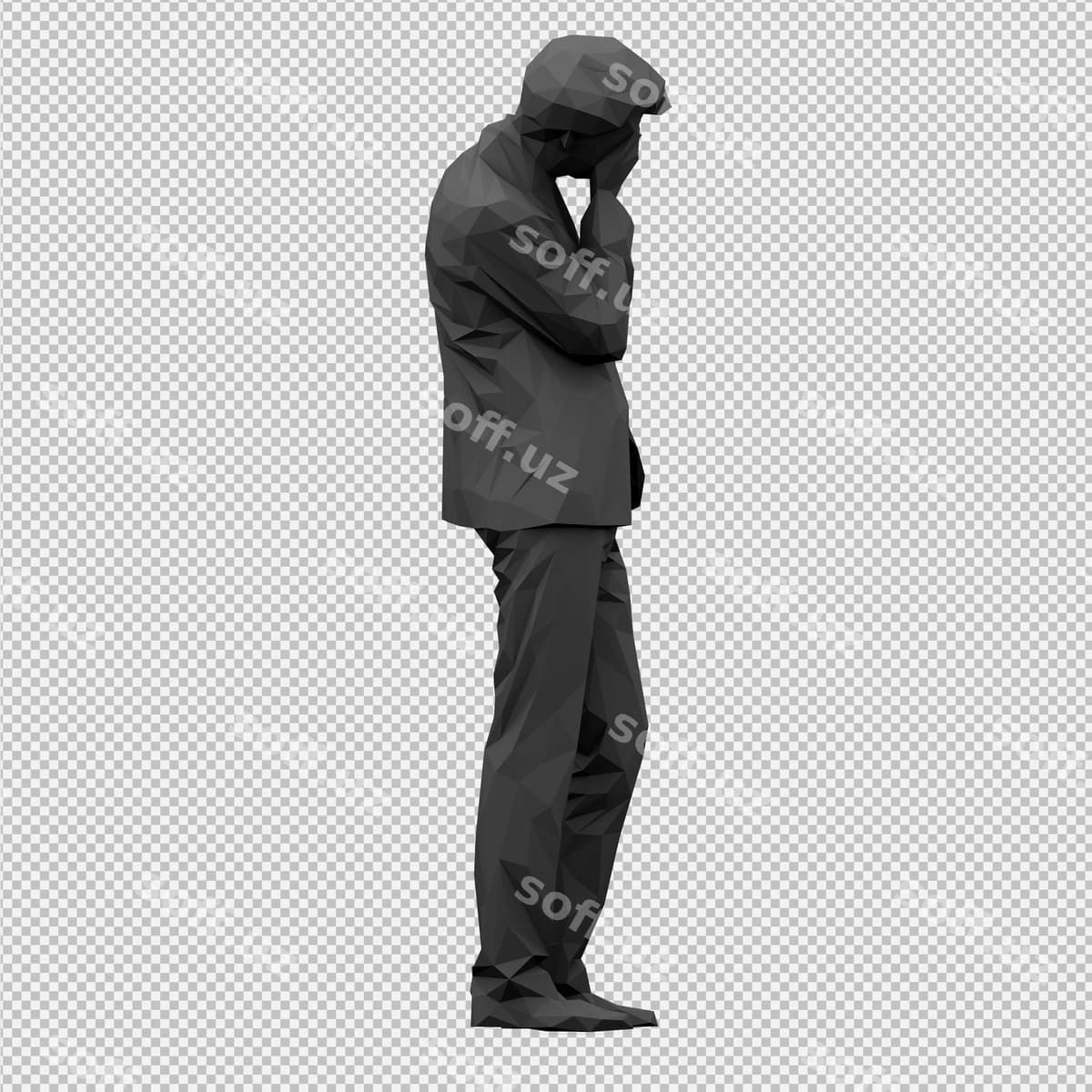 Izometric erkak 3D render | Isometric male 3d render