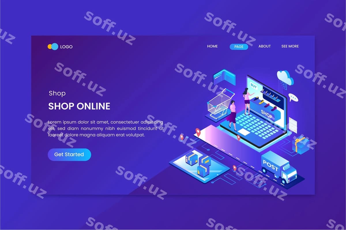 Izometrik onlayn xarid | Isometric online shopping