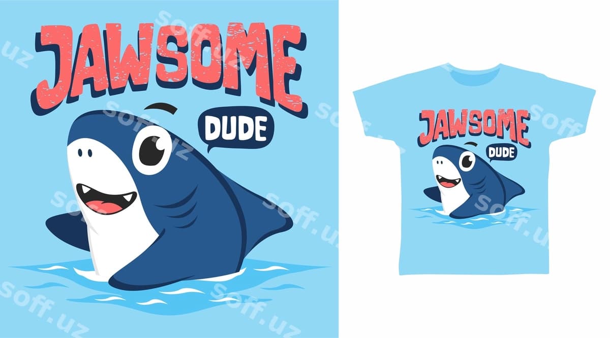 Jawsome shark tshirt dizayni | Jawsome shark tshirt design