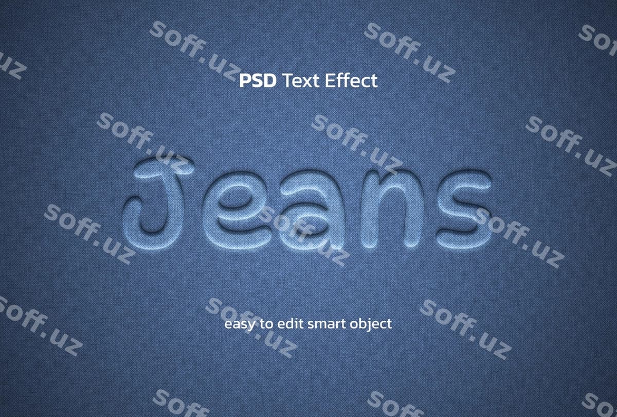 Jeans matn uslubi effekti | Jeans text style effect