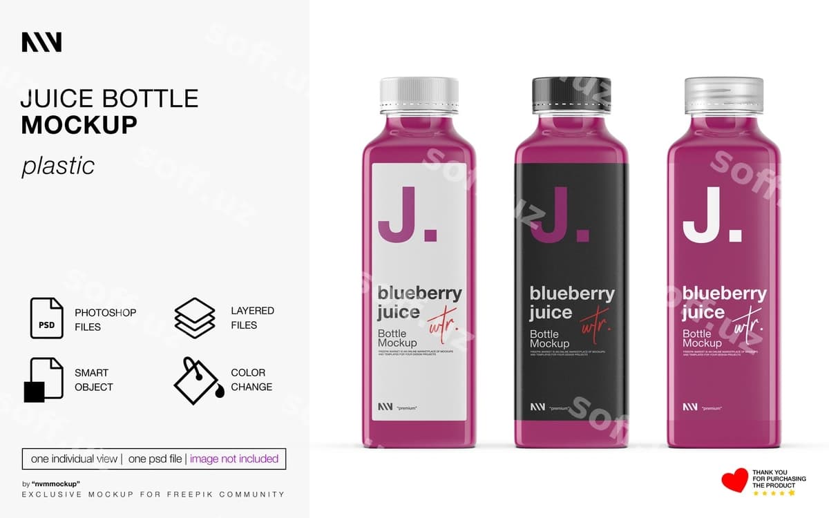Sharbat shishasining maketi | Juice bottle mockup