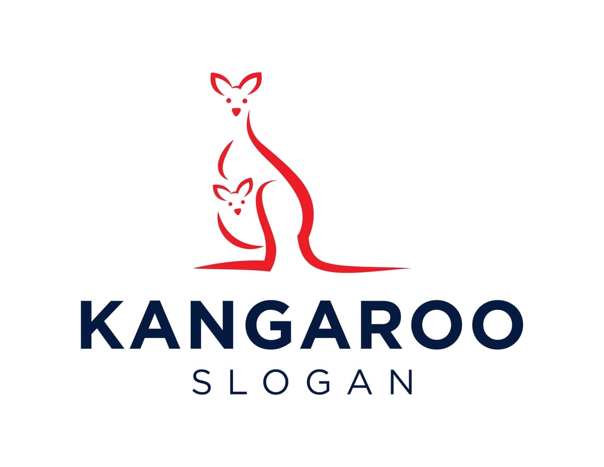 Kenguru nomli kanguru logotipi | Kangaroo logo with title kangaroo