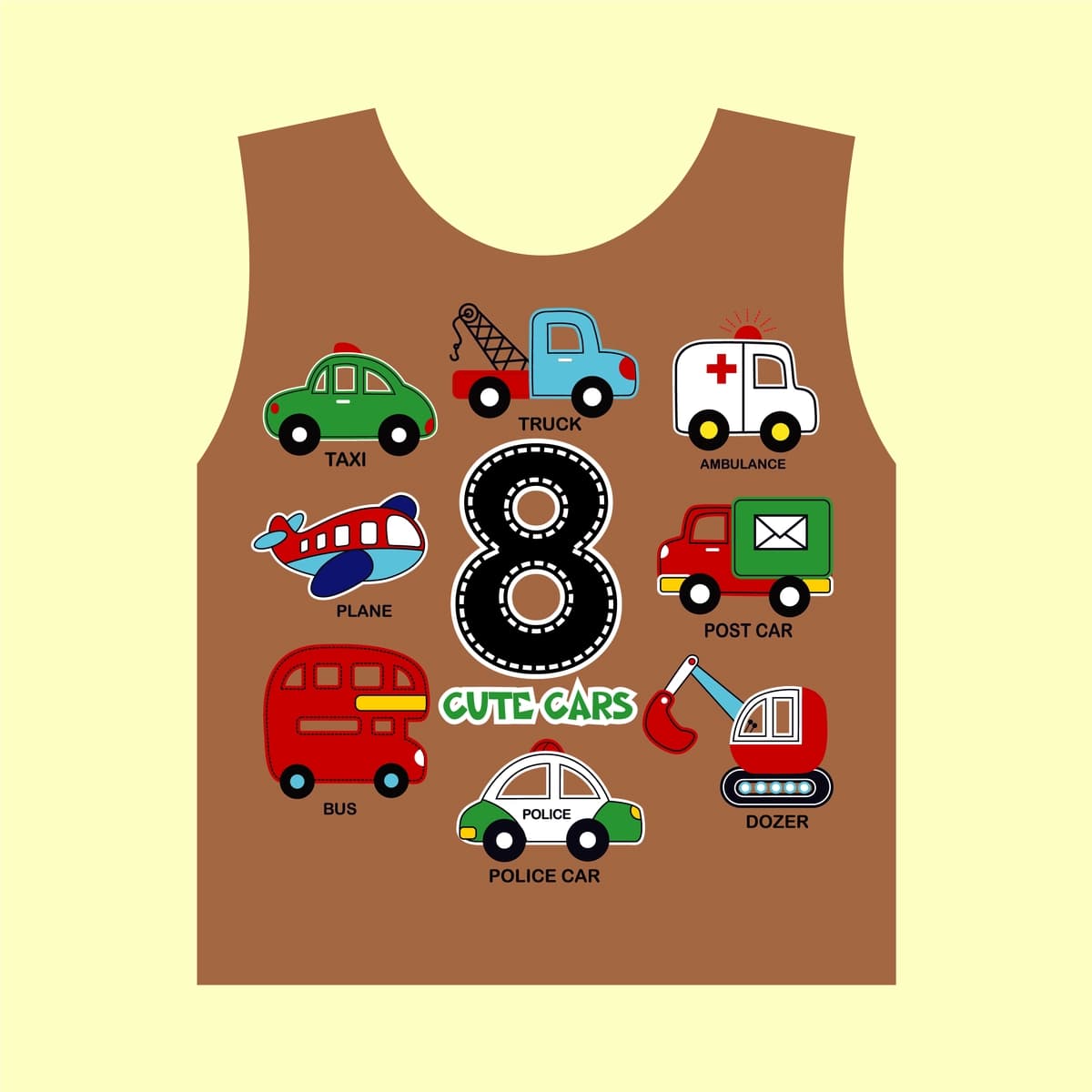 Kichkina yoqimli avtomobillar to'plami multfilm vektor illyustratsiyasini loyihalashtirdi | Collection small cute cars design cartoon vector illustration