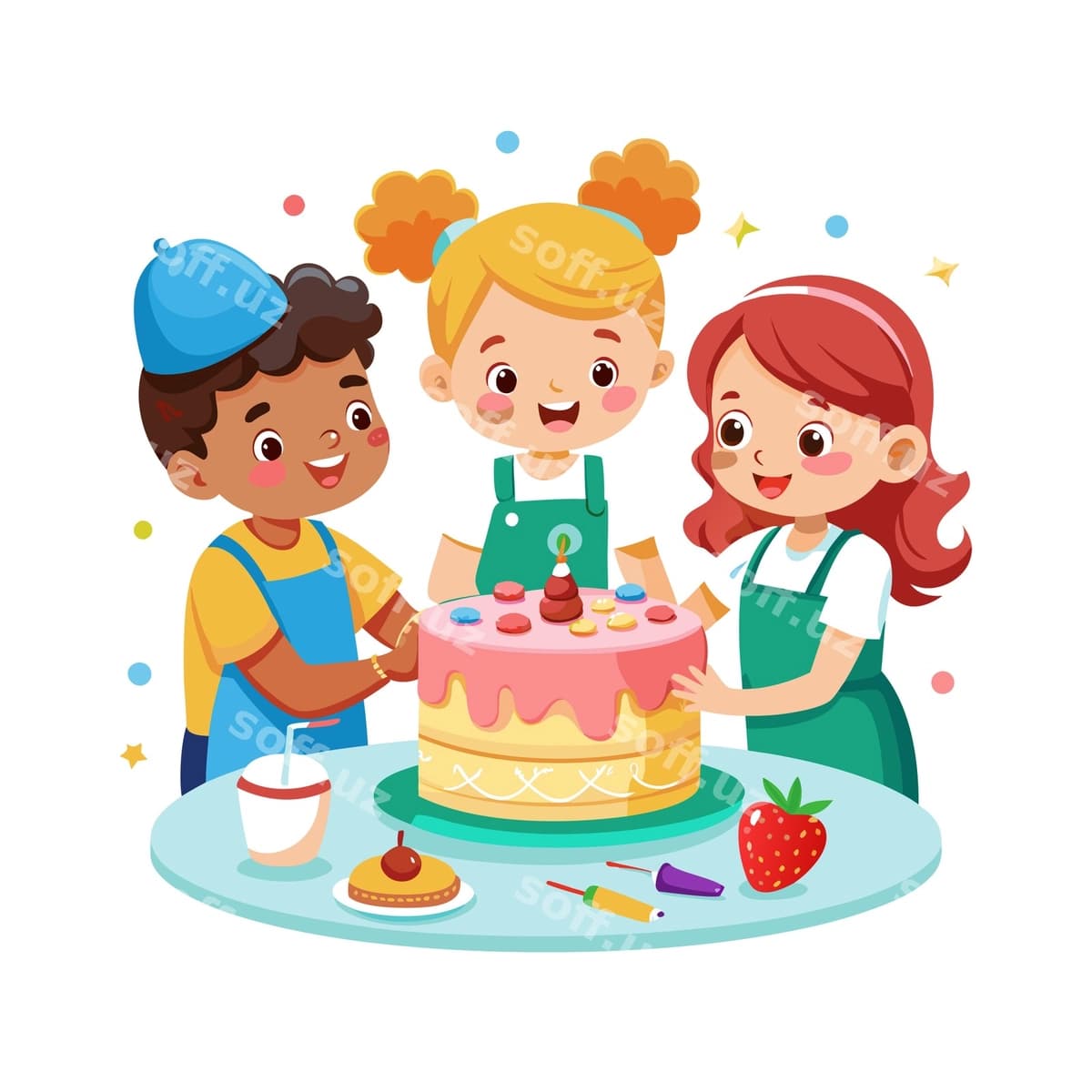 Bolalar uchun vektorli illyustratsiya konsepsiyasi | Kids moments vector illustration concept