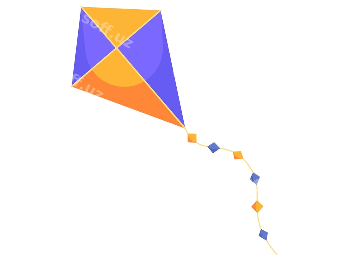 Uçurtma bolalar kuni elementi tasviri | Kite childrens day element illustration