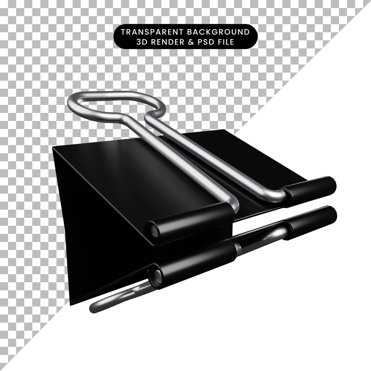 3D rasm qog'oz klip | 3d illustration paper clip