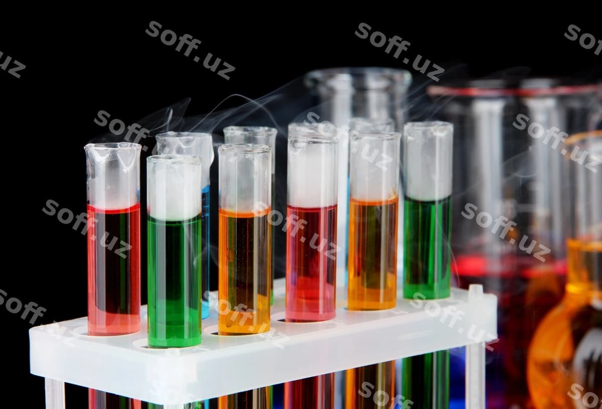 Laboratoriya test qozonlari qora fonda | Laboratory test tubes black background
