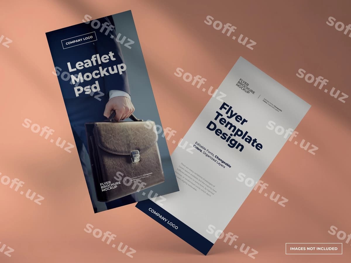 Broshyur flyer konseptsiya mockuplari | Leaflet flyer concept mockups