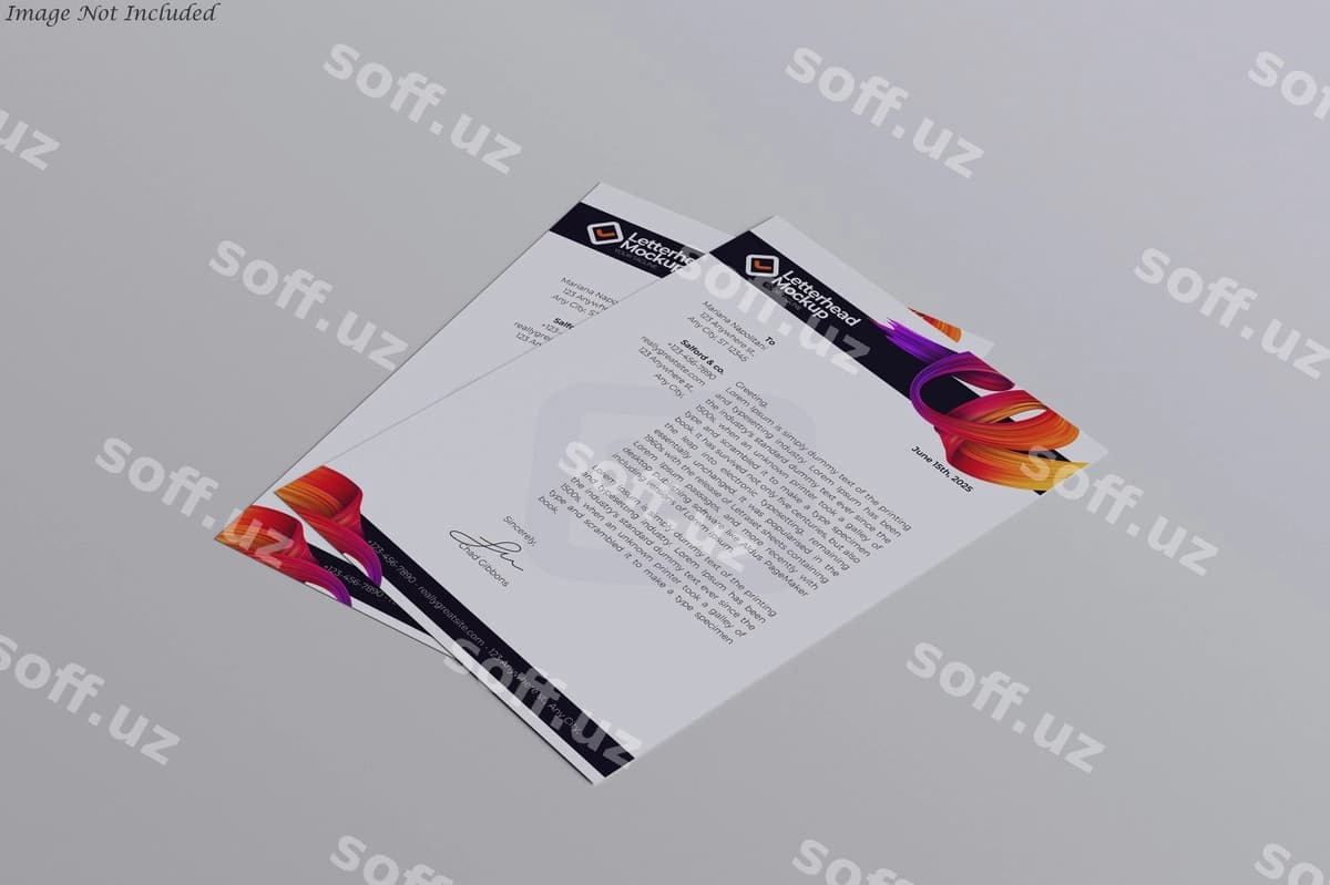 Xat varag'i maketi | Letterhead mockup