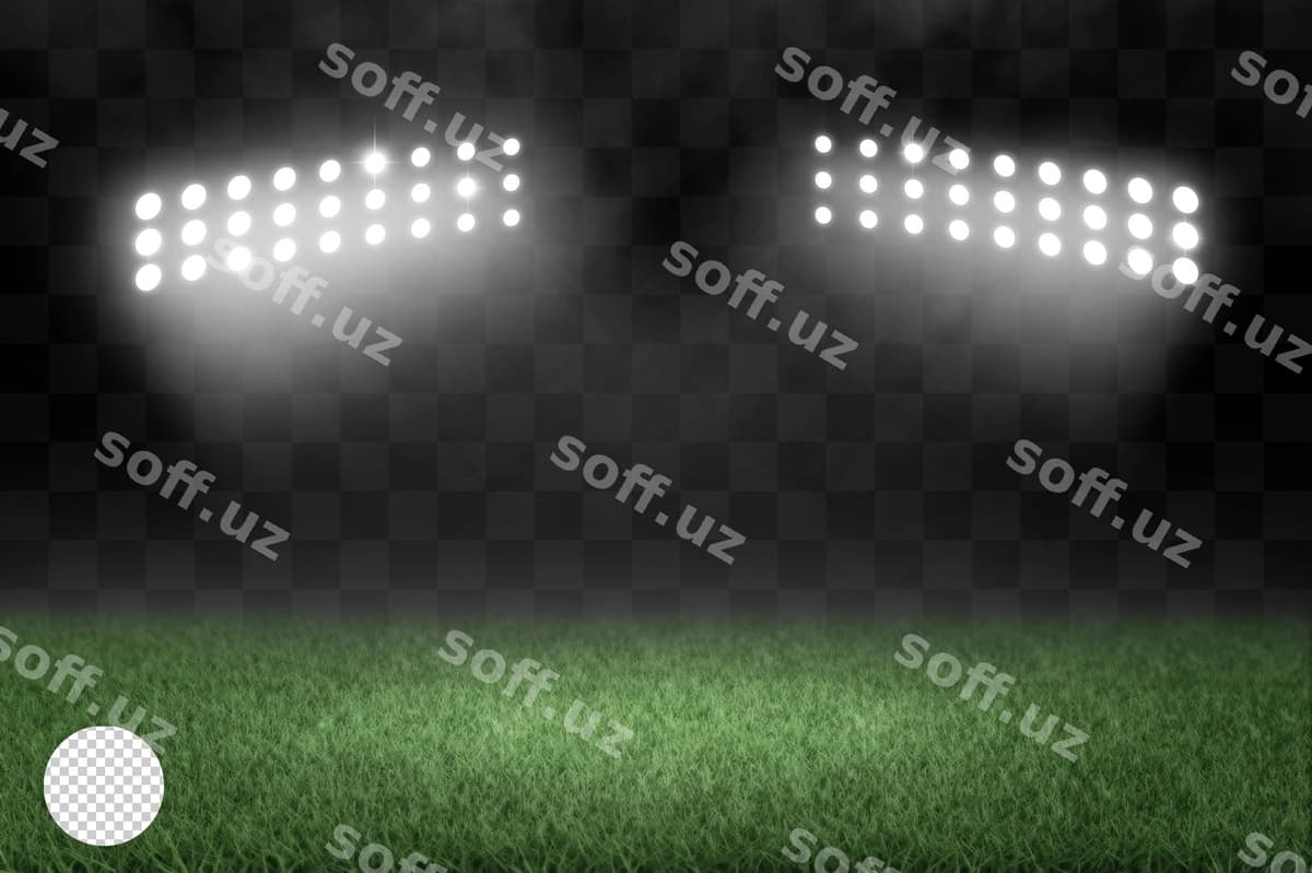 Chiroq maydonga yoritadi. | Lights shine lawn