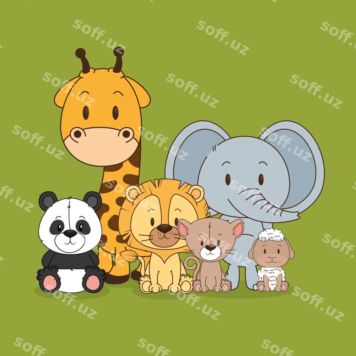 Kichik chiroyli hayvonlar guruhı | Little cute animals group