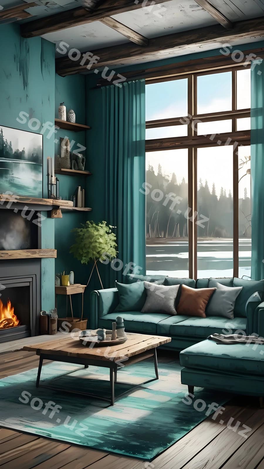 Otish xonasi ichki dekoratsiyasi | Living room interior